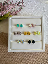 Load image into Gallery viewer, 8mm druzy studs - Multiple Colors