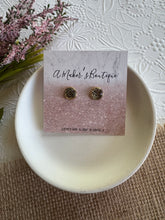 Load image into Gallery viewer, Brown Leopard Druzy Studs - 8mm