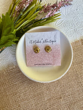 Load image into Gallery viewer, Gold Glimmer Druzy Studs 10mm
