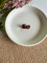 Load image into Gallery viewer, Cabernet Spark Druzy Studs 10mm
