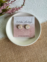 Load image into Gallery viewer, Opal Glow Druzy Studs 12mm
