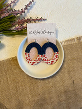 Load image into Gallery viewer, Patriotic Open Oval Hoops
