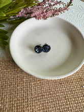 Load image into Gallery viewer, Midnight Galaxy Druzy Studs 10mm
