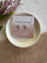 Load image into Gallery viewer, Silver Druzy Studs - 8mm
