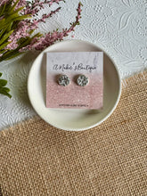 Load image into Gallery viewer, Silver Starlight Druzy Studs 12mm
