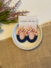Load image into Gallery viewer, Patriotic Open Oval Hoops

